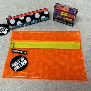 House of Holland Doc/Paper Holder, Task Clips & Pencil Case